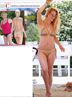 Michelle Hunziker feet photo thumbnail