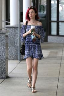 Lily Collins feet photo thumbnail