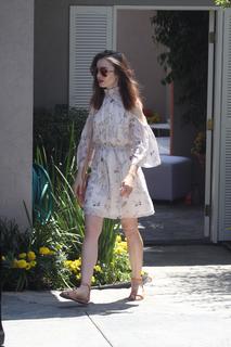 Lily Collins feet photo thumbnail