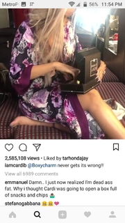Cardi B feet photo thumbnail