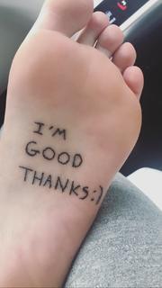Hannah Stocking feet photo thumbnail
