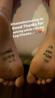 Hannah Stocking feet photo thumbnail