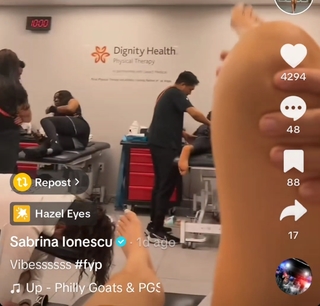 Sabrina Ionescu feet photo thumbnail